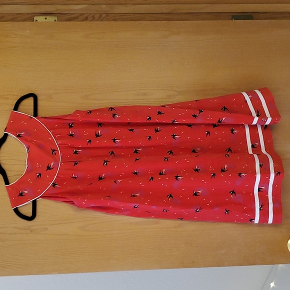 Anthropologie EK Jam Factory bird dress large - Picture 2 of 5